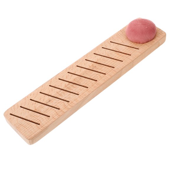 YSNOOWE Thread Winding Plate Board Sewing Thread Storage Plate Beige Wood 1 Set