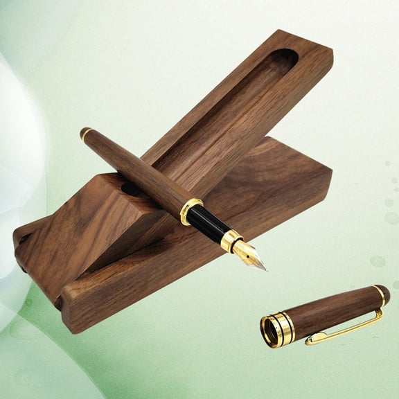 WHAMVOX Wooden Fountain Pen with Gift Case for Signature Business Birthday Anniversary Father's Day Gift