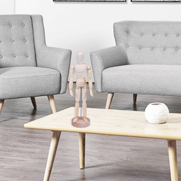 WHAMVOX Wooden Joints Decorative Model for Photo Props Craft Khaki Color Great for Desktop Ornament 7.8 Inches