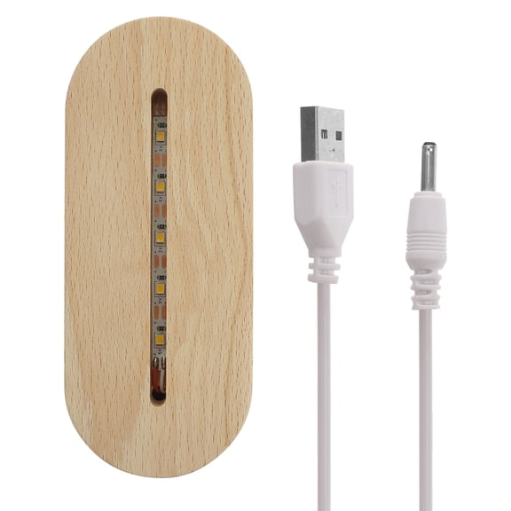 HOOWIFFY Light Stand Base Wooden Display Stand Office Decoration 1Pcs