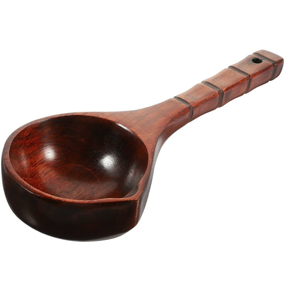 Luxshiny Wooden Spoon Kitchen Utensil Tanoak 1Pc 9.8x3.3In