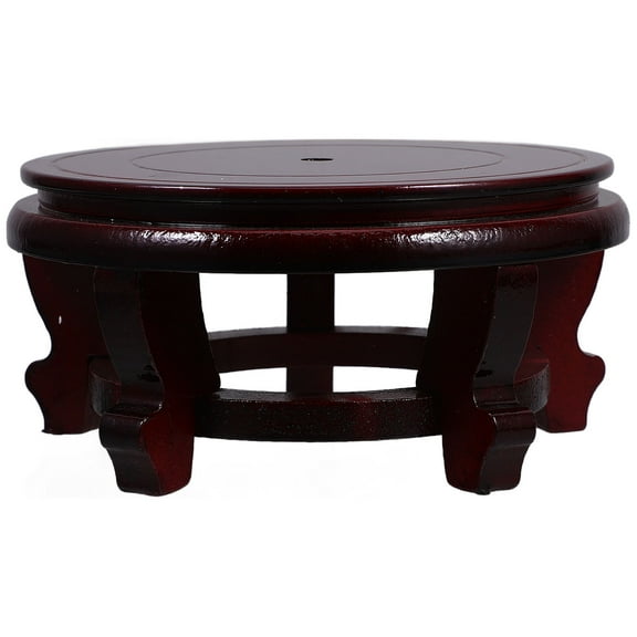 WHAMVOX Wooden Seat Stool Mini Foot Stool Mini Wooden Stool Display Stand Round Wood Plant Stand Flower Pot Shelf for Dining Room Outdoors Decor