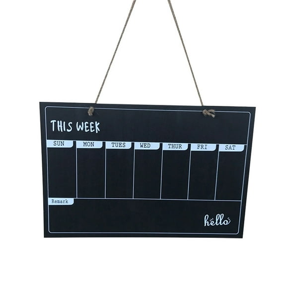 WHAMVOX Wooden Single-Sided Chalkboards Hanging Decorative Wall Blackboard Weekly Message Board