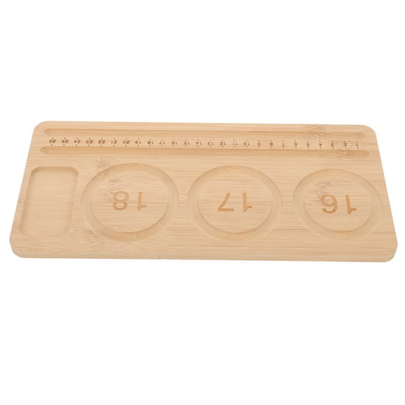 WHAMVOX Wooden Sorting Tray Bracelet Helper to Put on Beading Board Child Travel Brown