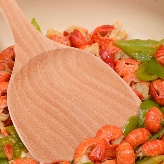 WHAMVOX Wooden Spatula for Cooking Lightweight Nonstick Friendly Versatile Kitchen Tool with Ergonomic Grip Multi