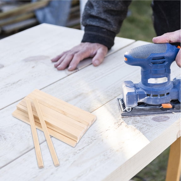 WHAMVOX Wooden Square Dowels for Crafting with Smooth Finish Beige Color Ideal for DIY Projects and Tiered Cakes 20pcs