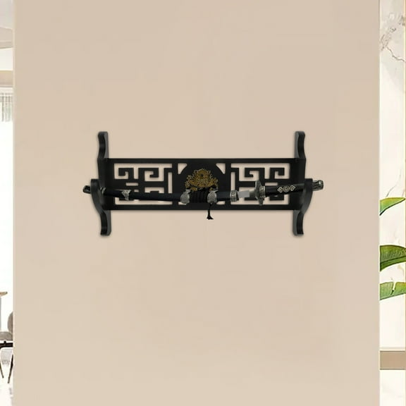 WHAMVOX Wooden Stand Display Rack Vertical Wall Mount Storage Holder for Collectible and Decorative