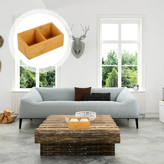 WHAMVOX Wooden Tea Storage Box with Exquisite Craftsmanship and High Hardness Wood for Home Use Light Brown