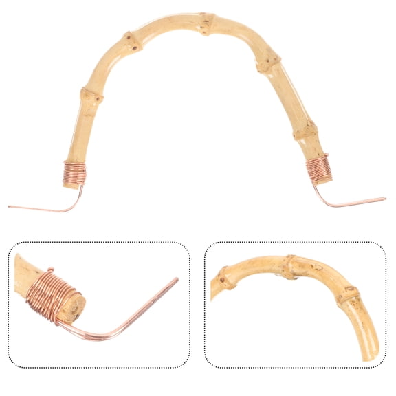 ROMANSENTIAL Convenient Yellow Teapot Handle Replacement for Kitchen Use with Wood and Plastic