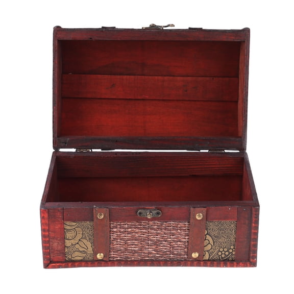 WHAMVOX Wooden Treasure Chest for Storage with Antique Retro Buckets Design Multi Color Home Decor Item Box
