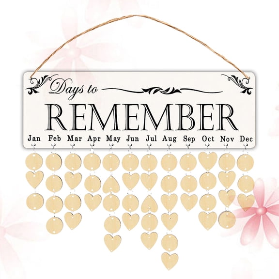 WHAMVOX  Woodsy Birthday Reminder Calendar Board Wall Decoration Special Days Set