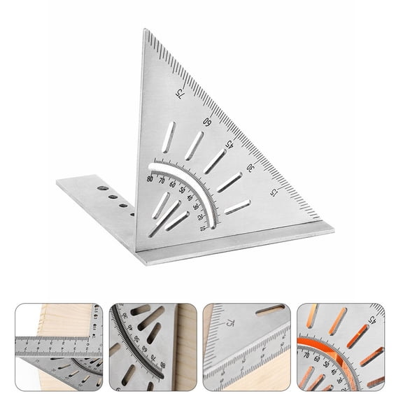 WHAMVOX Woodworking Scribe Metal Ruler Stainless Steel Marble Measuring Tool