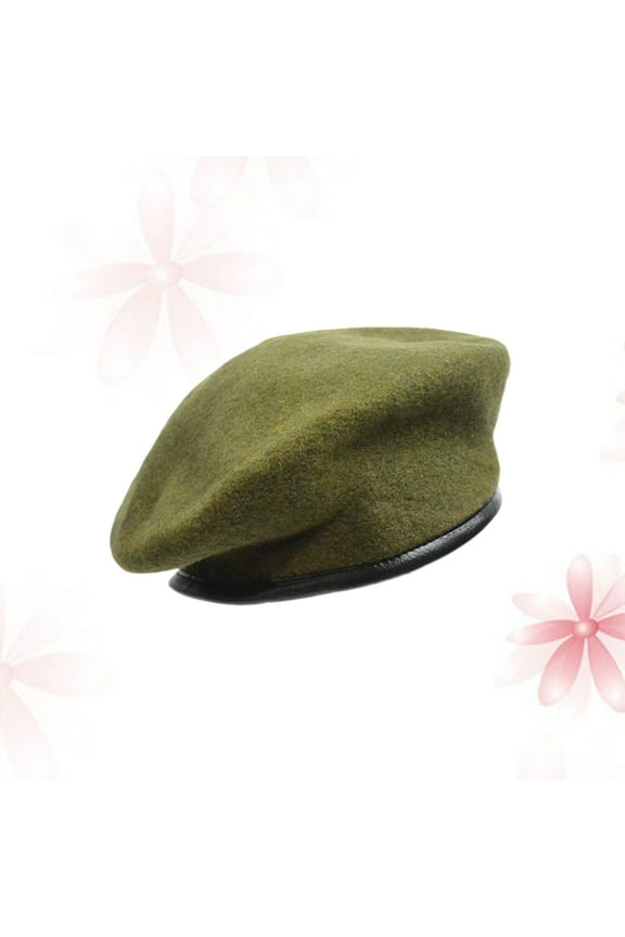 Mens Sun Hats Beret Hat Wool Army Green 1Set