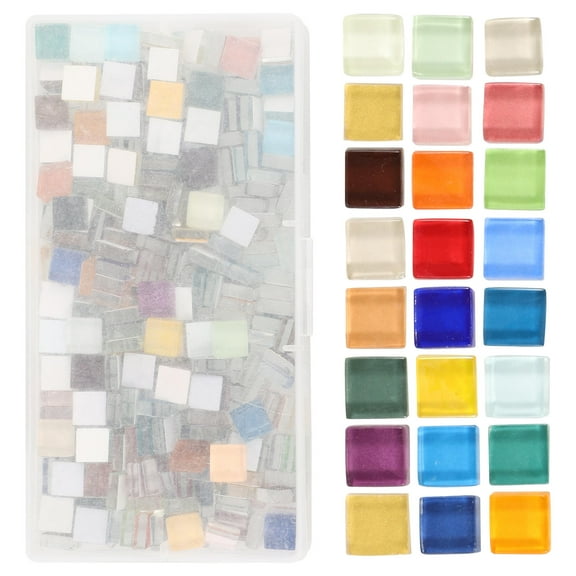 WHAMVOX Worgeous 1 Box of Square Mosaic Tiles Pieces for DIY Art Craft Decoration