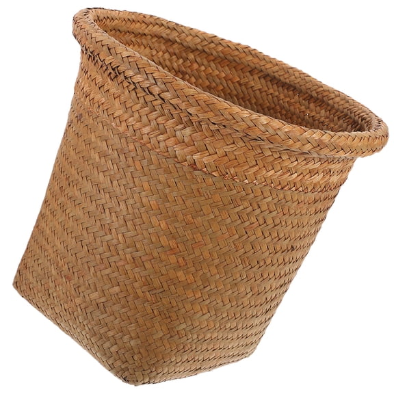 WHAMVOX  Woven Garbage Bucket Seagrass Storage Basket Baby