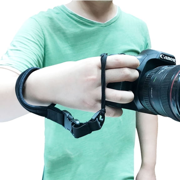 ROMANSENTIAL Quick Release Camera Hand Strap Black Nylon 1Pack Durable