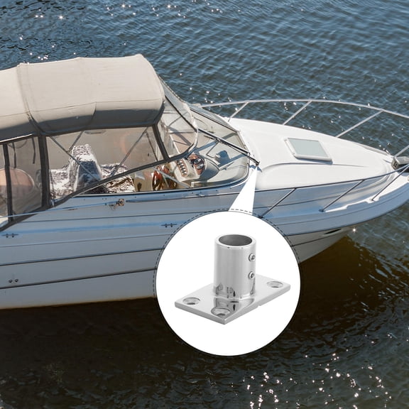 WHAMVOX Yacht Mount Base Marine Handrail Deck Mounting Bracket Heavy Duty and Practical Sunshade Handrail Base for Boat Rail Fitting