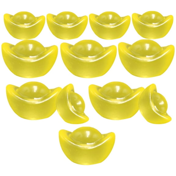 HEANUJJ Classic Design Resin Ingot Statue Yellow 12Pcs