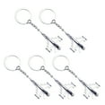 thumbnail image 1 of WHAMVOX Zinc Alloy Key Charms 5Pcs Silver Airplane Model for Bag Hanging Decor and Keychains, 1 of 8
