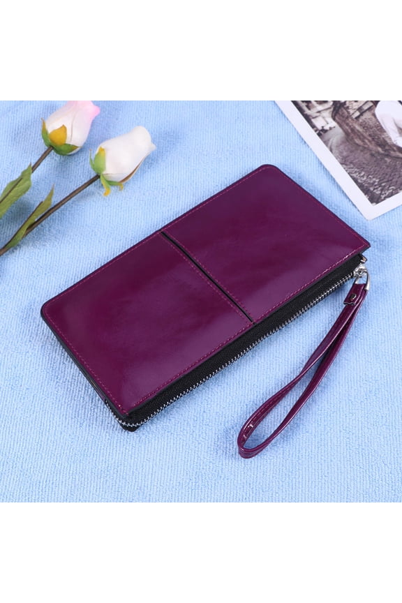 Zip Wallet Wallet Wallet Hand Strap Wallet .00X11.00X3.00CM Purple