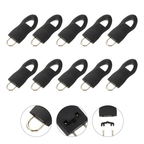 WHAMVOX Zipper Pull Handle DIY Accessories Puller Suitcases Child Black