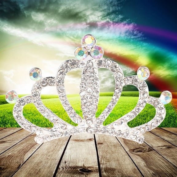WHAMVOX crown with Sparkly Rhinestones for Girls Performance and Parties Lightweight and Durable 6 5 inch