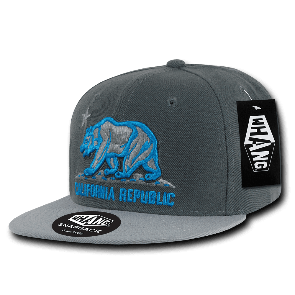 WHANG 3D California Republic Bear Snapback Caps Cap Hats Hat