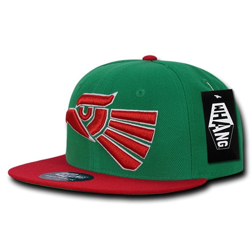 WHANG W79 Graphic Snapbacks-Green/Red