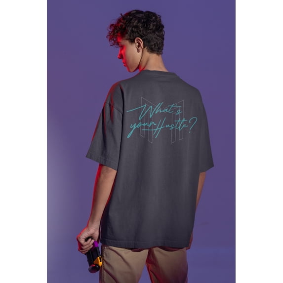 WHAT'S YOUR HUSTLE? RETRO MIAMI VICE LOGO BOXY T-SHIRT | (3 COLORS)