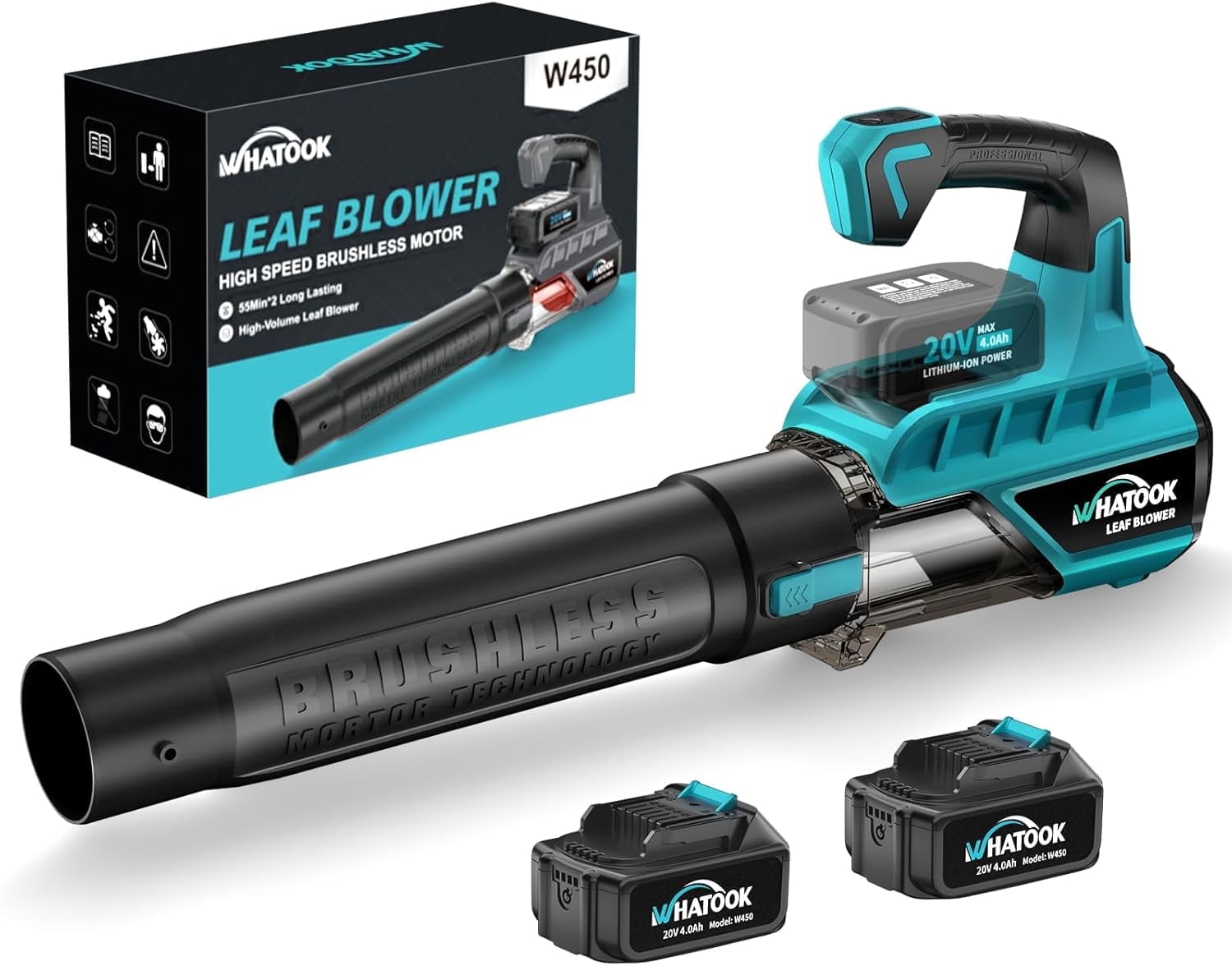 Free Shipping! Teblint 20V Cordless Leaf Blower with 450 CFM, 120