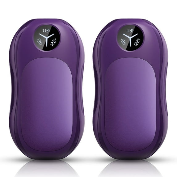 Hand Warmers Rechargeable 2 Pack, 6000mAh Portable Electric Hand Warmer with Magnetic Design, Digital Display, 3 Heat Levels, USB-C Fast Charging, Pocket Heater for Outdoor, Golf, Hunting, Camping