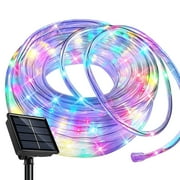 PUCACHI Solar Fairy Lights - 39ft Waterproof Outdoor LED String Lights with 8 Modes and Auto Timer for Garden, Patio, Christmas, Wedding (Multi-Color)