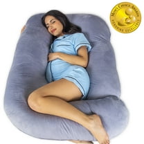 PUCACHI King Size U-Shaped Pregnancy Pillow - 57" Full Body Support Pillow for Maternity & Adult Sleep, Machine-Washable Gray Cover, Ergonomic Design for Back/Neck Pain Relief