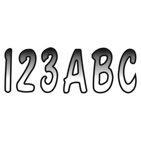 WHBKG200 200 Series 3 in. Letter-Number Kit - White & Black
