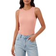 thumbnail image 1 of WHEANG 2026 New Ribbed Sleeveless Tank Top for Women High Neck Slim Fit Basic Blouse Daily Outfits Casual Vest Shirts Keeps Cool All-Day Comfort Summer Tops for Women(Color Gold Size XL), 1 of 4