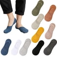 thumbnail image 1 of WHEANG 2026 Summer No Show Socks for Women Combed Casual Comfort Cotton Socks for Women U Shaped Silicone Anti Slip Socks Summer Soft Thin Breathable Low Cut Socks White, 1 of 3