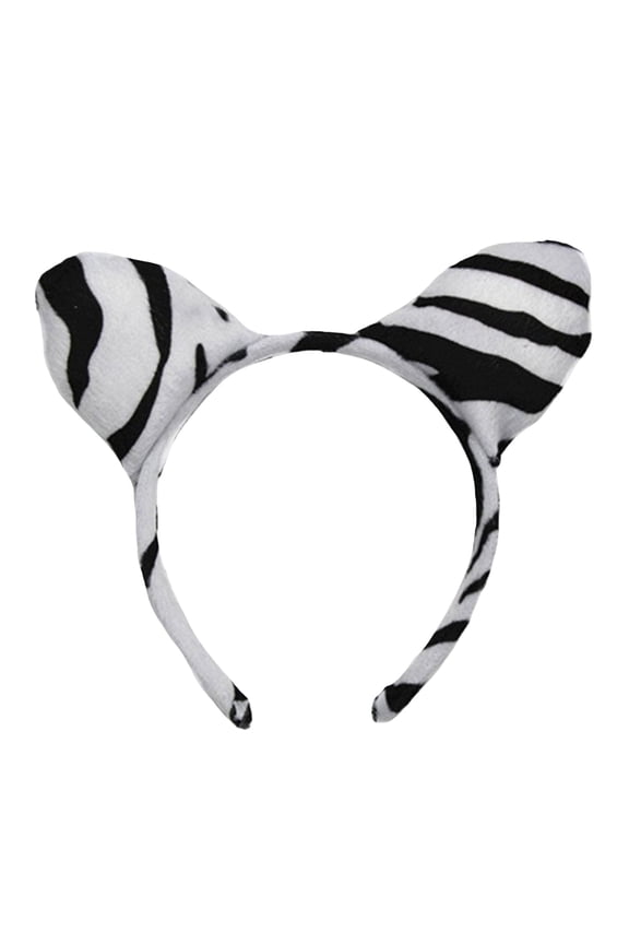 Animal Cute Headbands for Women Men Cute Hoop Soft Furry Accessory Coloreful Elastic Head Hairband Sweet Stretch Headband Non Slip Headbands Hair Accessories Black One Size