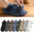 thumbnail image 1 of WHEANG Ankle Crew Socks for Men Women Non Slip Soft Thin Breathable Low Top Mens Socks Summer Shallow Mouth Sweat Absorbing Cotton Socks Daily Wear Casual Skin-Friendly Socks Brown, 1 of 4