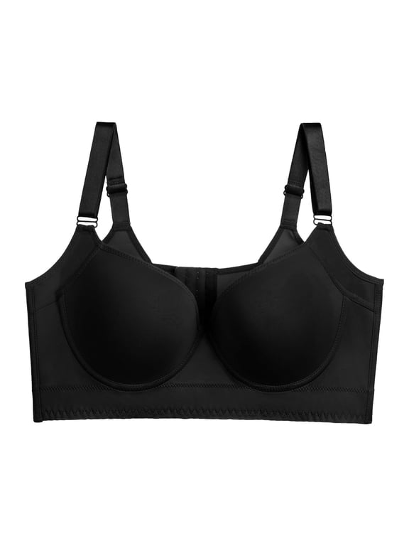 Bras for Women Plus Size High Back Bra Full Coverage Underwear with 3 Row 8 Hook Back Smoothing Band Supportive Large Bust Everyday Plus Bras for DDD G H Cup Size 42A Multicolor