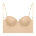 thumbnail image 1 of WHEANG Bras for Women No Underwire Seamless CD Cup Comfort Push Up Bra with Side Support Smoothing Plus Size Everyday Bra Size B Beige, 1 of 4