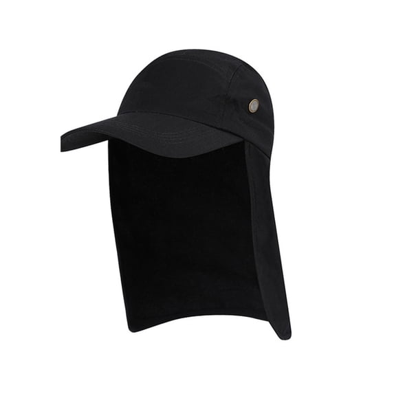 WHEANG Bucket Hat with Neck Flap for Men Women – Outdoor Foldable Bucket Hat for Women Summer Sun Hat with Back Cover UPF 50+ Mountaineering Fishing Hood Rope Sun Hat Under $5 Black