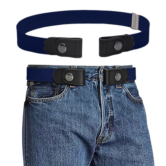 WHEANG No Buckle Elastic Belt for Men Women Lazy Belt Adjustable Comfort Belt Stretch Men's Belts Solid Color No-hole Belt to Jeans Khaki Outfits Classic Buckleless Belt One Size