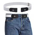 thumbnail image 1 of WHEANG No Buckle Elastic Belt for Men Women Lazy Belt Adjustable Comfort Belt Stretch Men's Belts Solid Color No-hole Belt to Jeans Khaki Outfits Classic Buckleless Belt One Size, 1 of 5