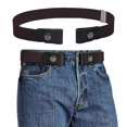 thumbnail image 1 of WHEANG No Buckle Elastic Belt for Men Women Lazy Belt Adjustable Comfort Belt Stretch Men's Belts Solid Color No-hole Belt to Jeans Khaki Outfits Classic Buckleless Belt One Size, 1 of 5