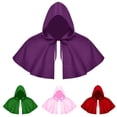 thumbnail image 1 of WHEANG Cape Fashion Hooded Cape Adult Halloween Medieval Cloak Solid Color Witch Wizard Cape for Party Fancy Dress Events One Size Multicolor, 1 of 3
