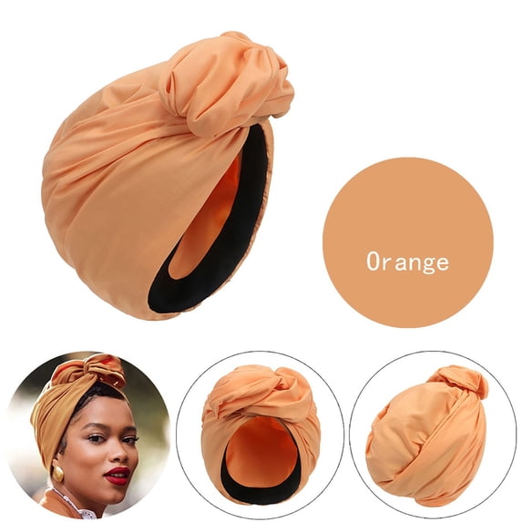 WHEANG Classic Turban Head Wraps for Women Men Bowknot Beanie Soft Turbans Hair Hats Non Slip Sweet Stretch Headwraps Easy to Carry Hair Accessories E One Size 2026 Sales Under $1