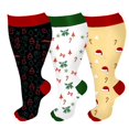 thumbnail image 1 of WHEANG Compression Socks Wide Calf Large Size Socks For Women & Men Extra Wide Calf Stretch Knee High Socks Support Socks For Outdoors Sports XXL 2026 Sales, 1 of 3
