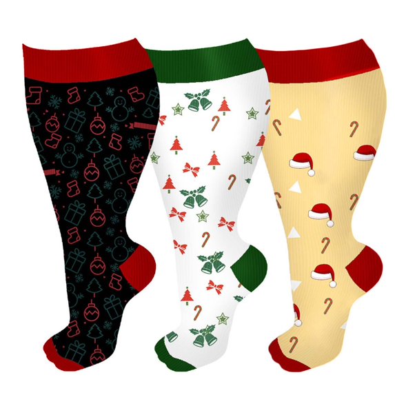WHEANG Compression Socks Wide Calf Large Size Socks For Women & Men Extra Wide Calf Stretch Knee High Socks Support Socks For Outdoors Sports XXL 2026 Sales