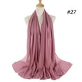 thumbnail image 1 of WHEANG Cooling Lightweight Scarf for Women Comfort Solid Color Hijab Wrap Summer Plain Bubble Chiffon Scarf for Women Shawls Headband Soft Breathable Muslim Hijabs Pink Summer Sales Under $2, 1 of 2