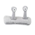 thumbnail image 1 of WHEANG Cute Headbands Solid Color Soft Fuzzy Face Wash Plush Snail Headband Fluffy Skincare Makeup Shower Hair Holder Stretchy Comfortable Hair Accessory Gray, 1 of 2